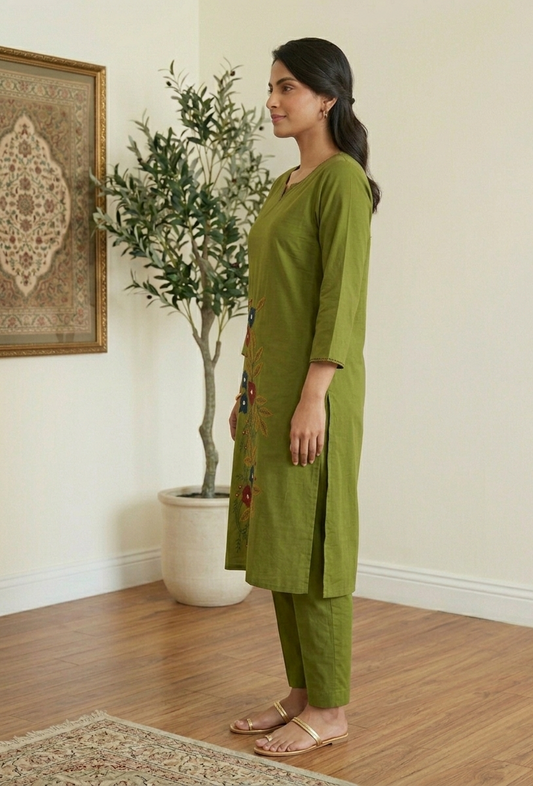 Cotton Kurtha Set with Pant - NV033