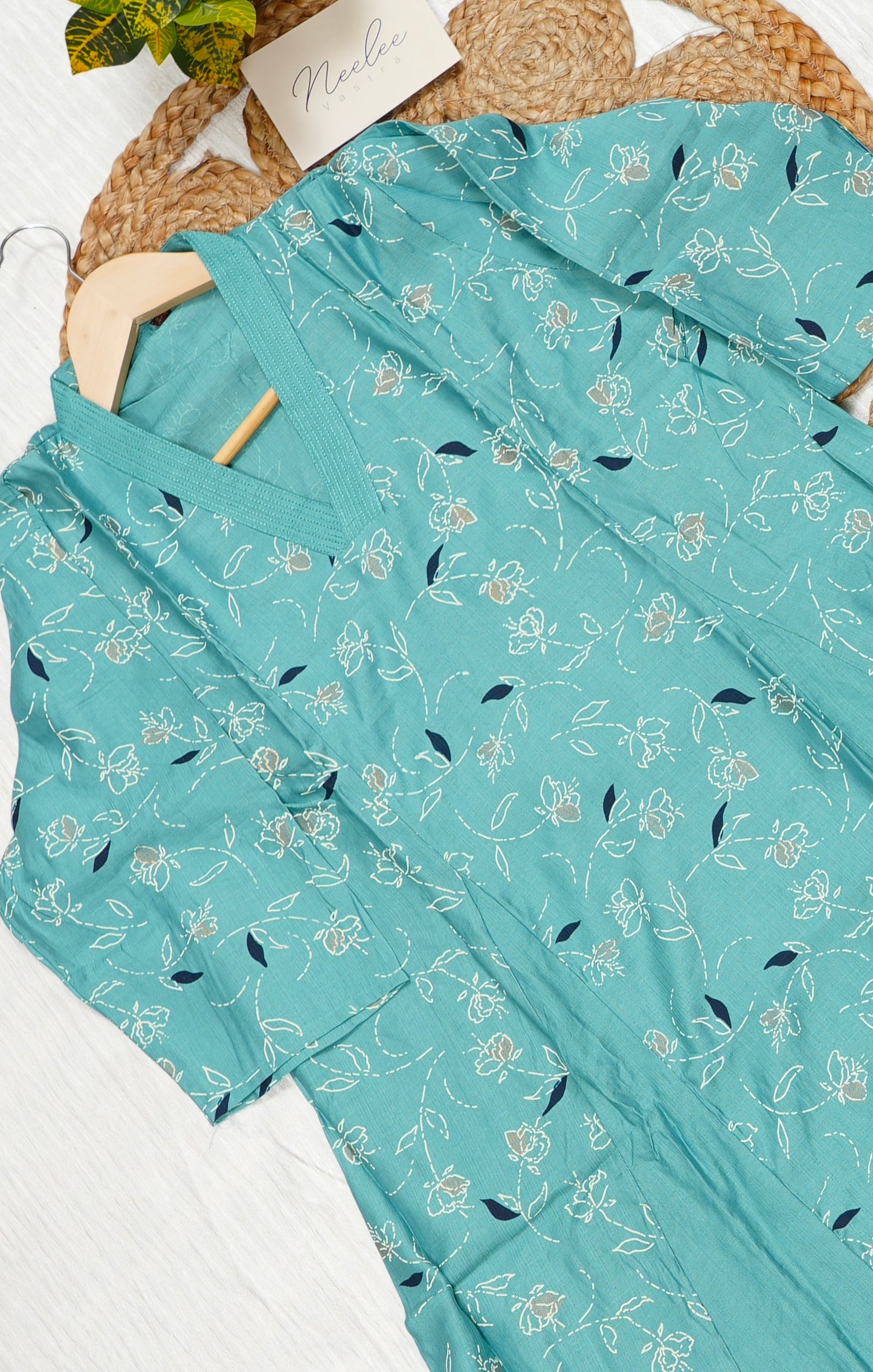 Vertican Silk A- line Kurta with Pant - NV018