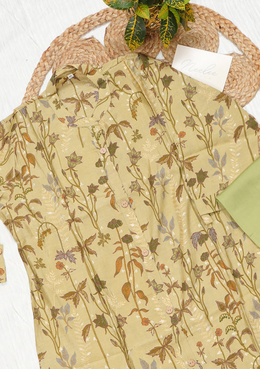 Modal Silk Straight Kurtha Set with Pant - NV021