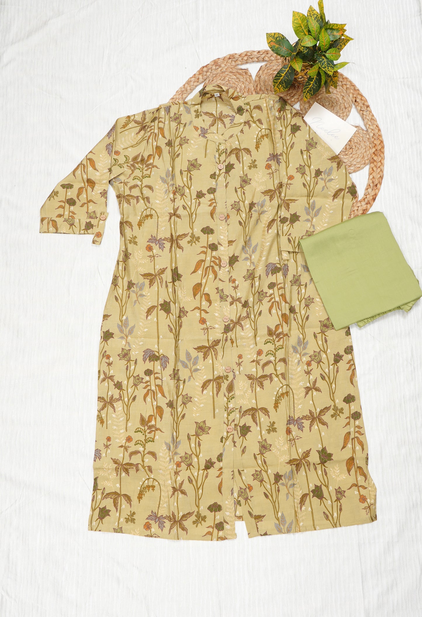 Modal Silk Straight Kurtha Set with Pant - NV021