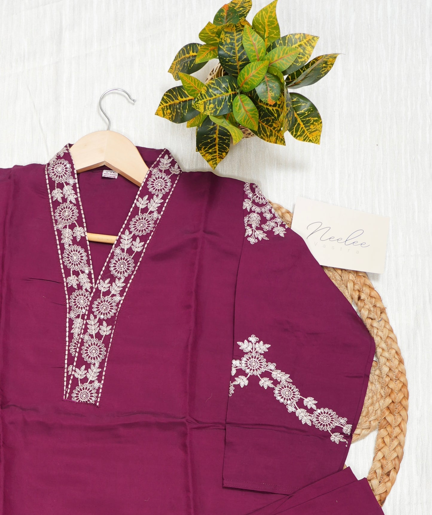Roman Silk Straight Kurthi Set with Pant & Dupatta - NV013