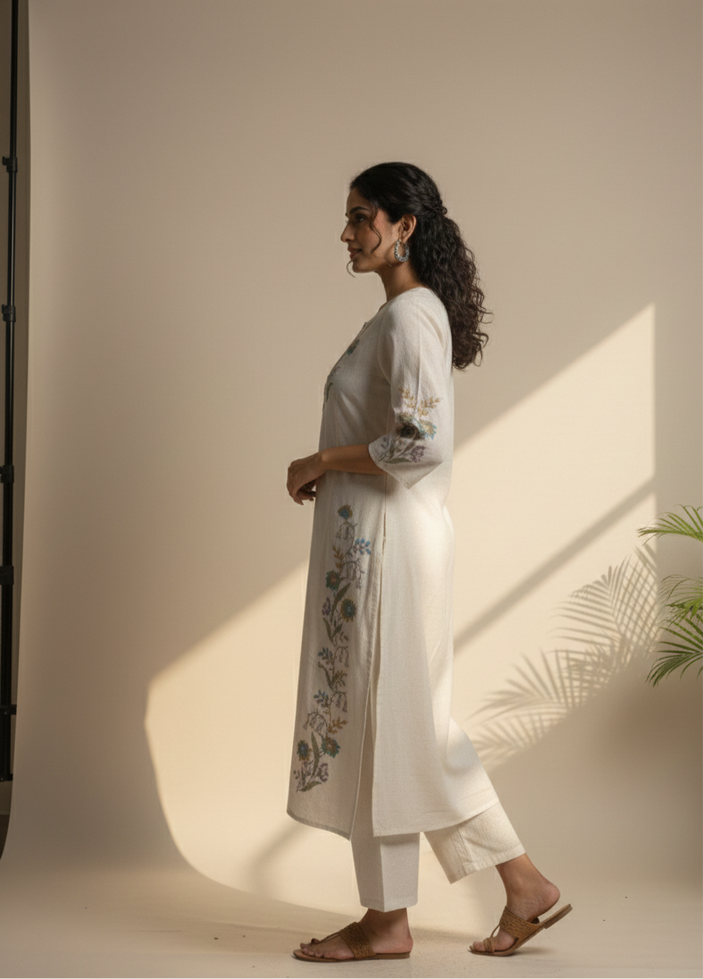 Jute Cotton Kurtha set with Pant - NV024