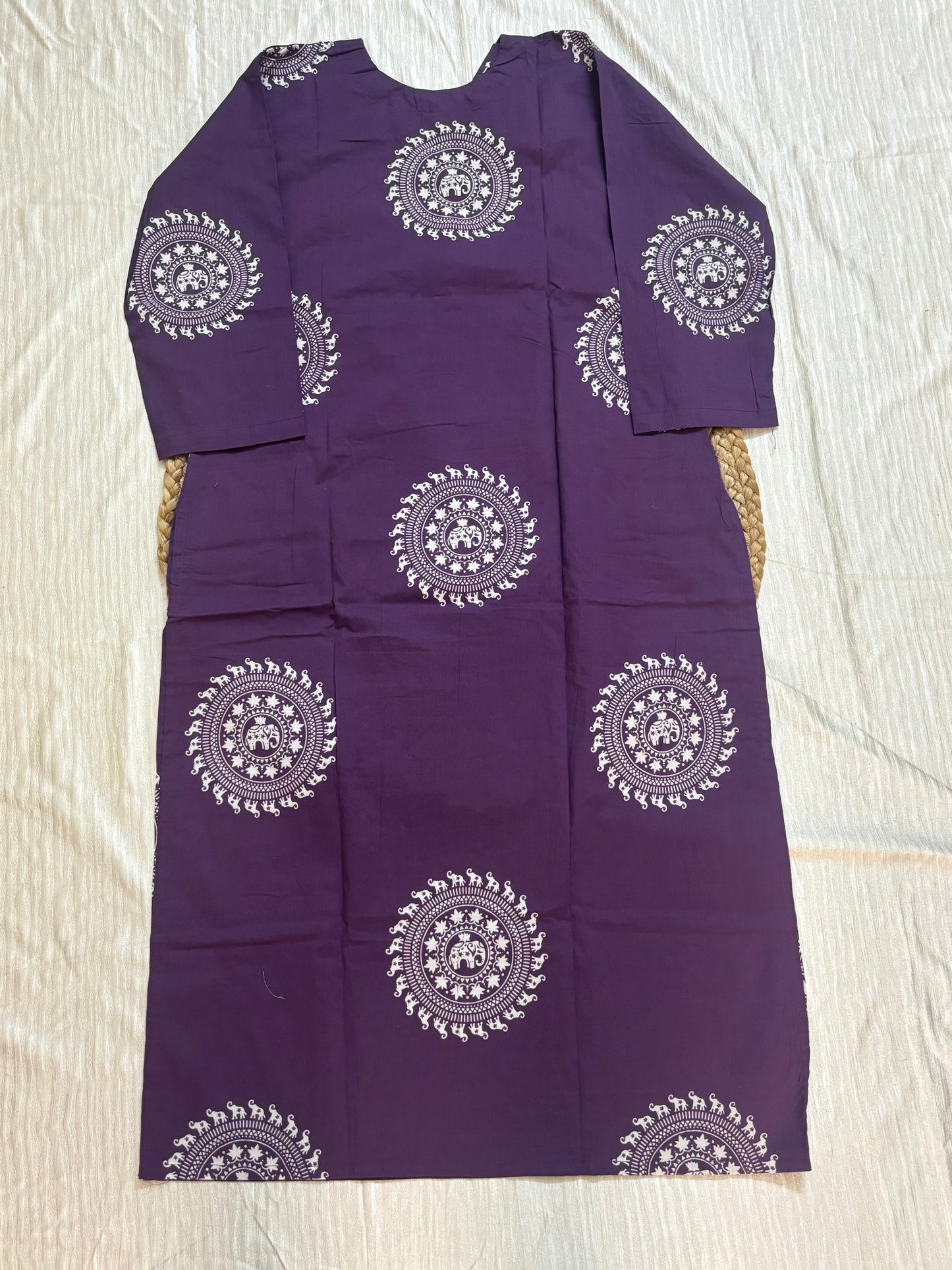 Soft Cotton Straight Kurtha set with Pant & Dupatta - NV030