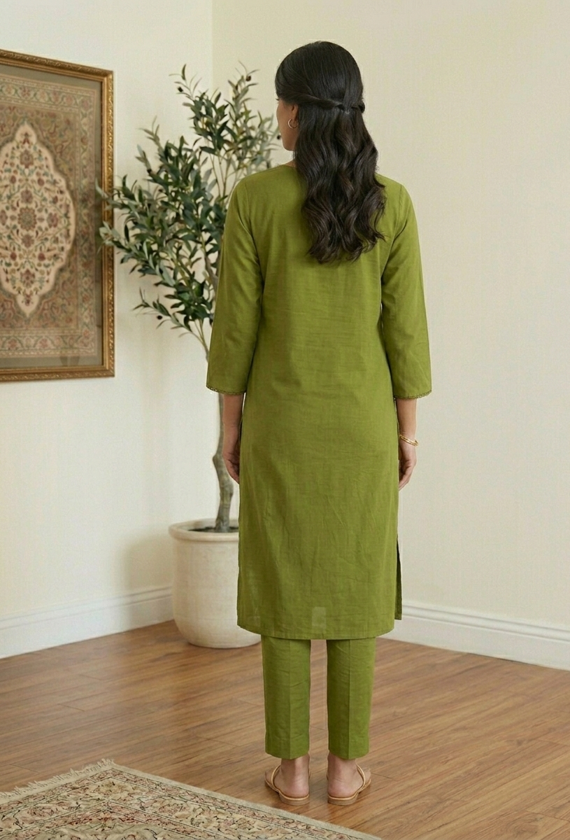 Cotton Kurtha Set with Pant - NV033