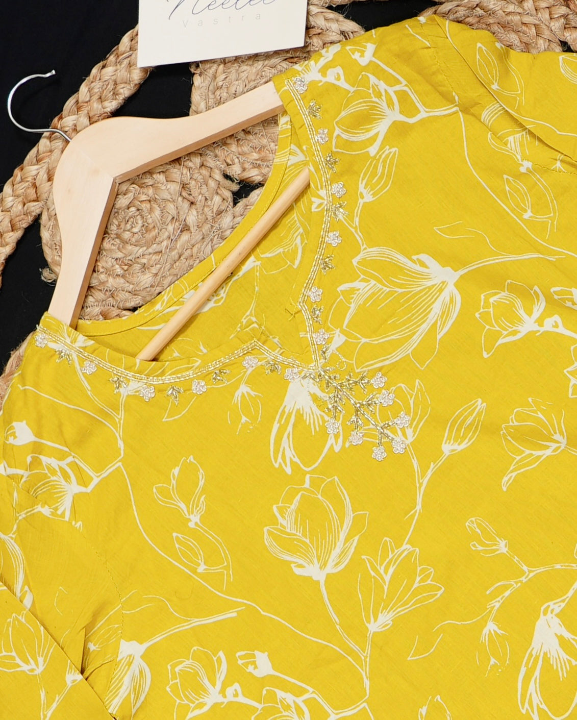 Cotton Straight Kurtha Set with Pant & Dupatta - NV022