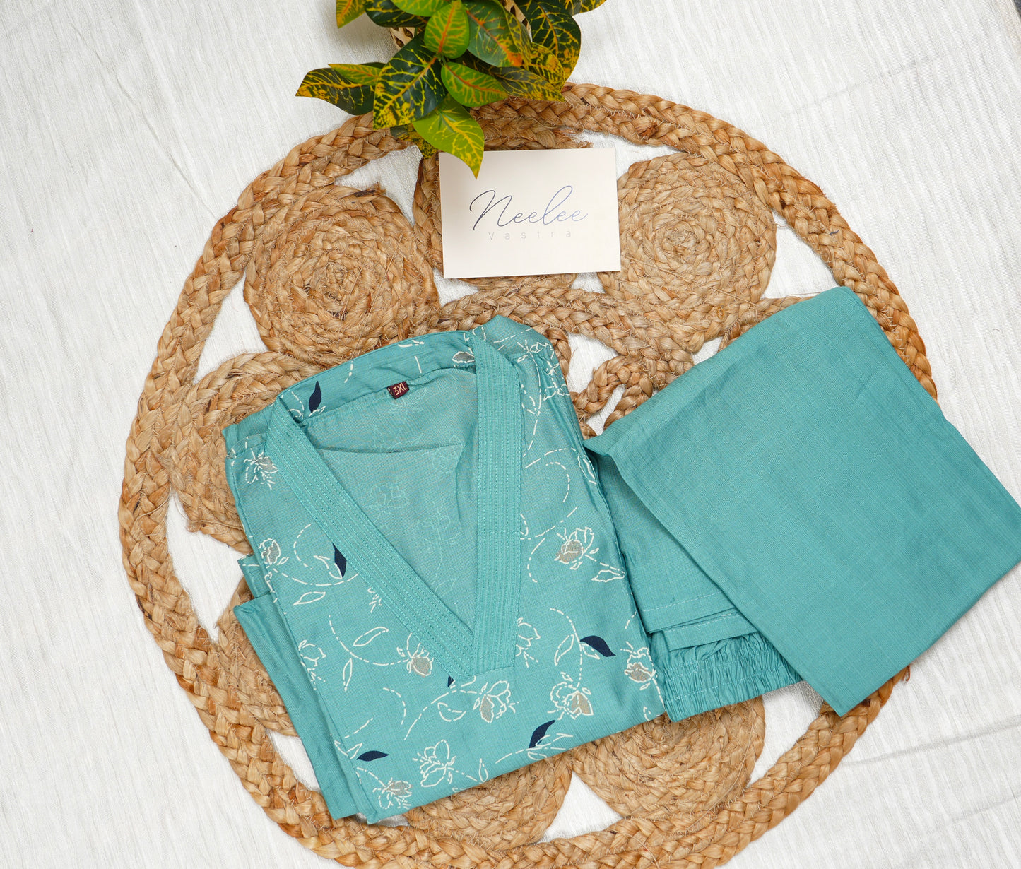 Vertican Silk A- line Kurta with Pant - NV018