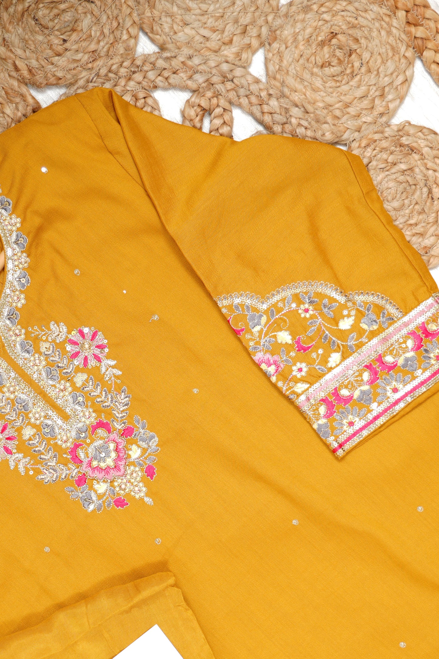 Viscose Kurthi Pant Set with Banaras Dupatta - NV007