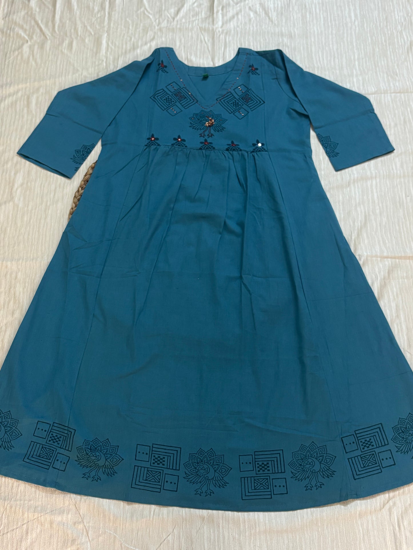 Cotton Straight Kurtha set with Pant - NV031