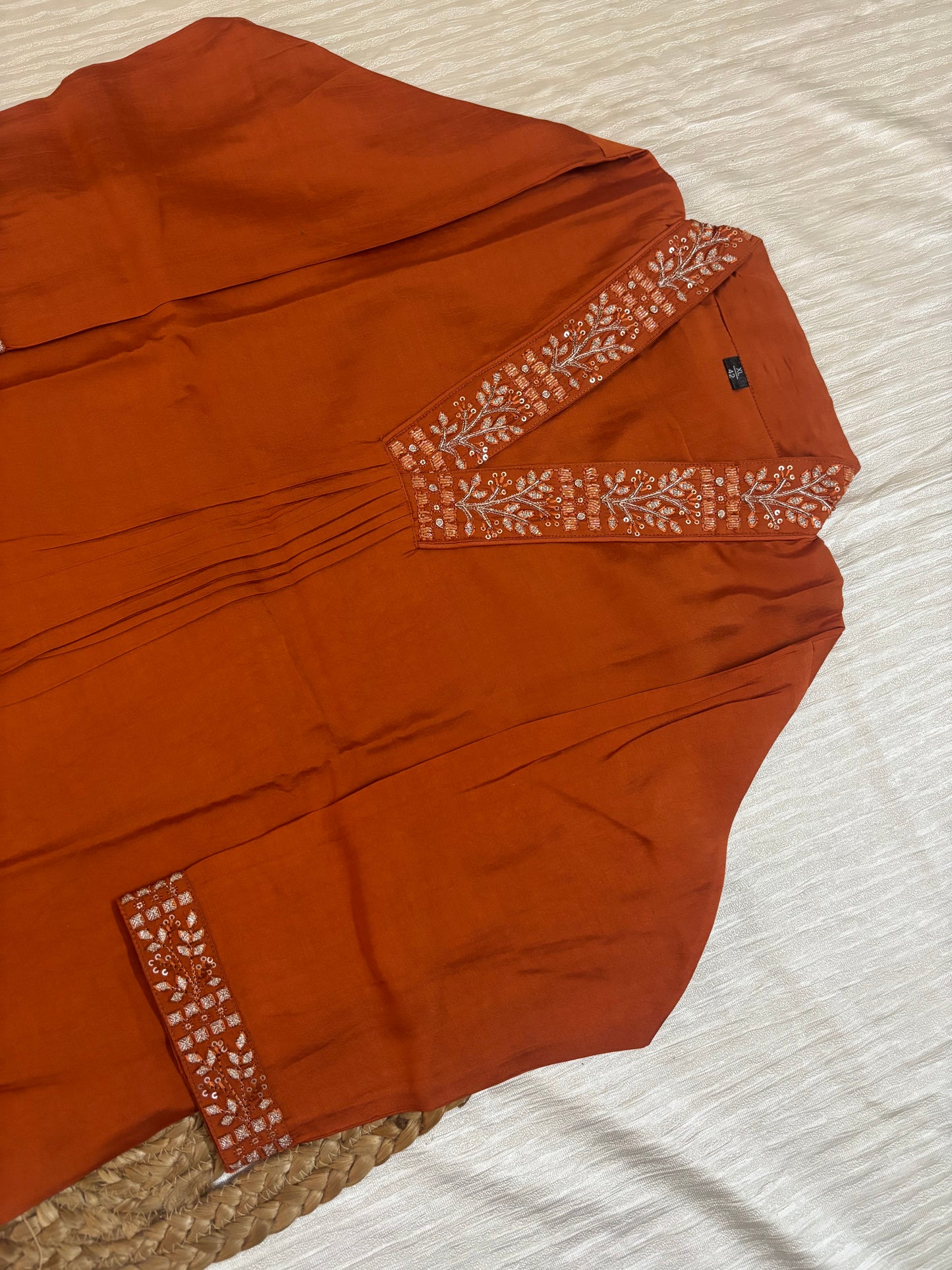 Roman Silk Straight Kurtha Set with Pant & Dupatta - NV026